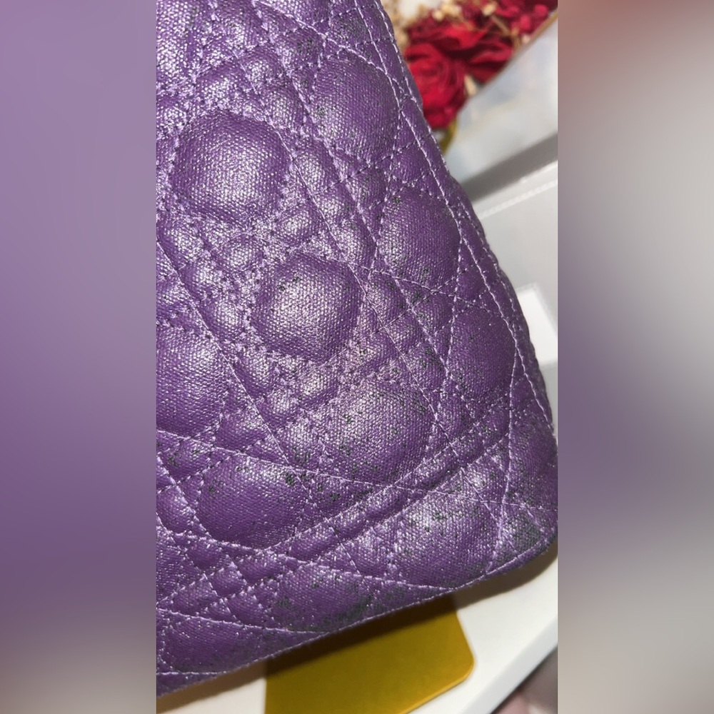 Christian Dior Cannage Purple Quilted Tote Bag - Picture 4 of 12